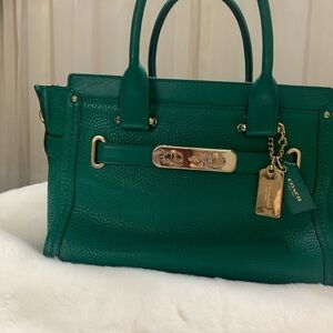 Coach Teal Leather Satchel